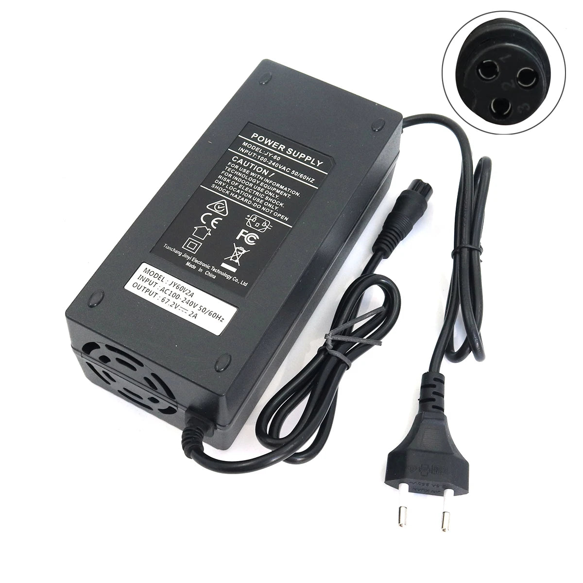 48V 60V Lithium Battery Electric Car Charger for Scooters 60V 2A A