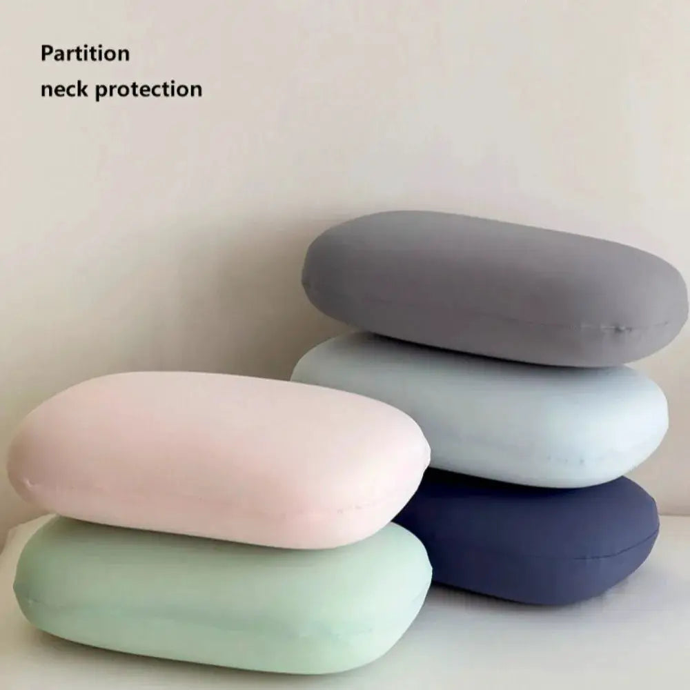 Portable Sponge Nap Pillow Macaron Color Soft Neck Pillow Multifunction Cervical Support Travel Sleeping Pillow Office by InterCyprus Trading Ltd