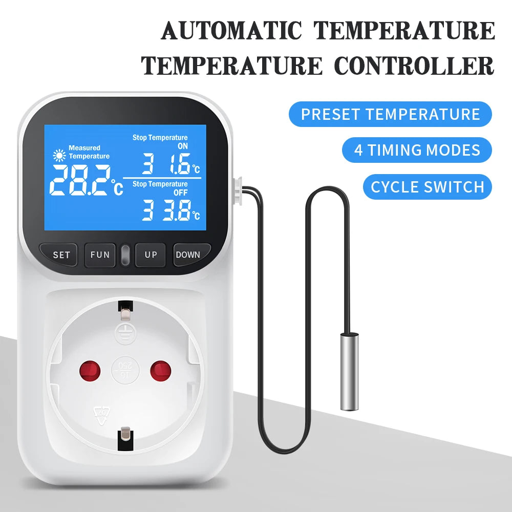 Digital Temperature Controller Socket TC02 &ndash; LCD Display