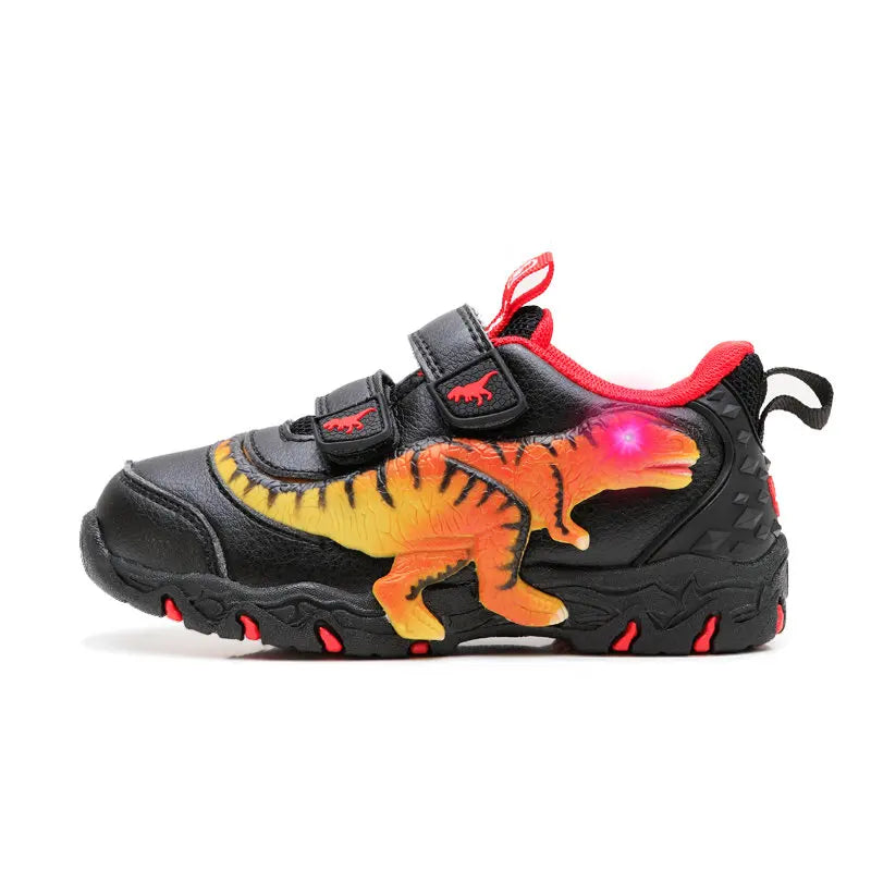 EXDINO T-Rex LED Glowing Sneakers for Boys - Light Up Casual Shoes