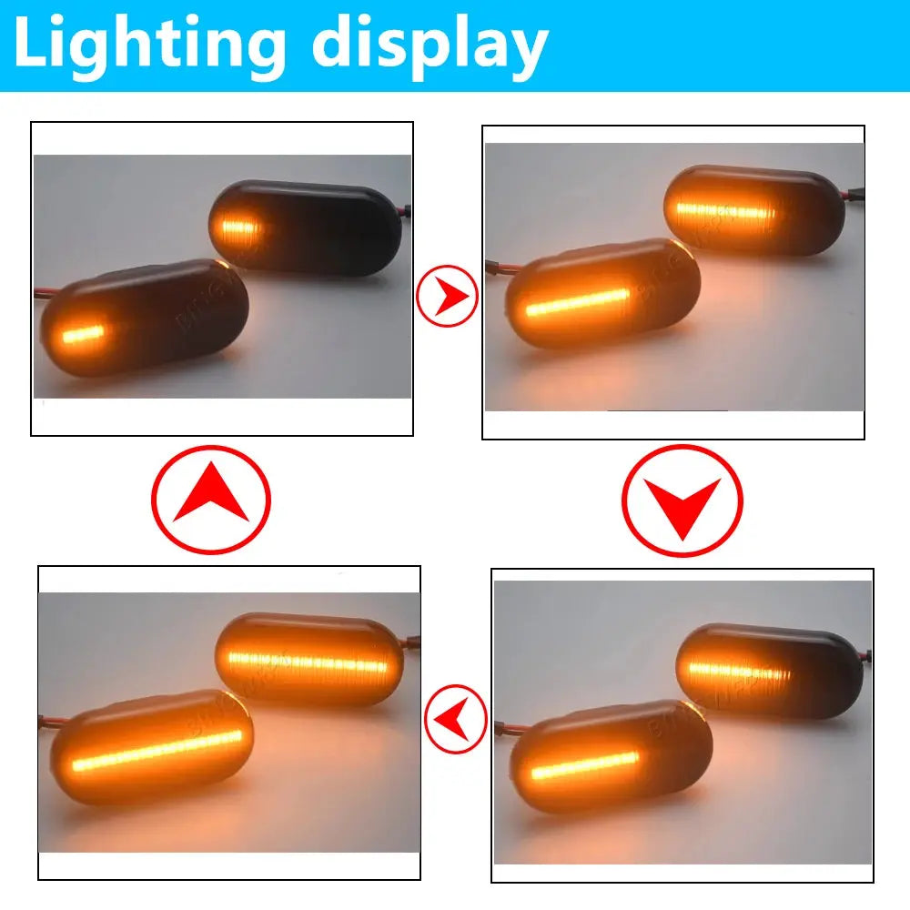 LED Dynamic Side Turn Signal Light For Nissan Tiida C11 Note E11 Micra K12 NP300 Navara D40 Qashqai J10 by InterCyprus Trading Ltd