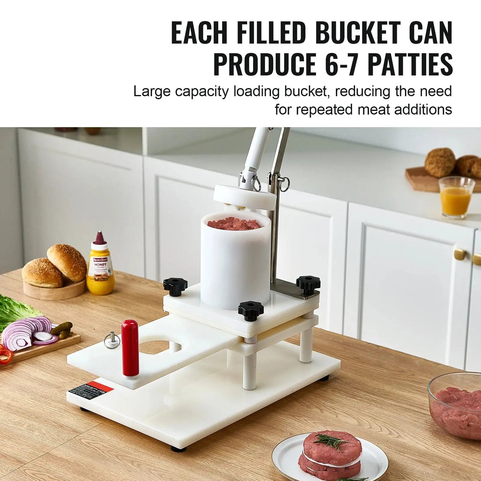 Commercial Burger Patty Maker Manual Press Three Mold Sizes