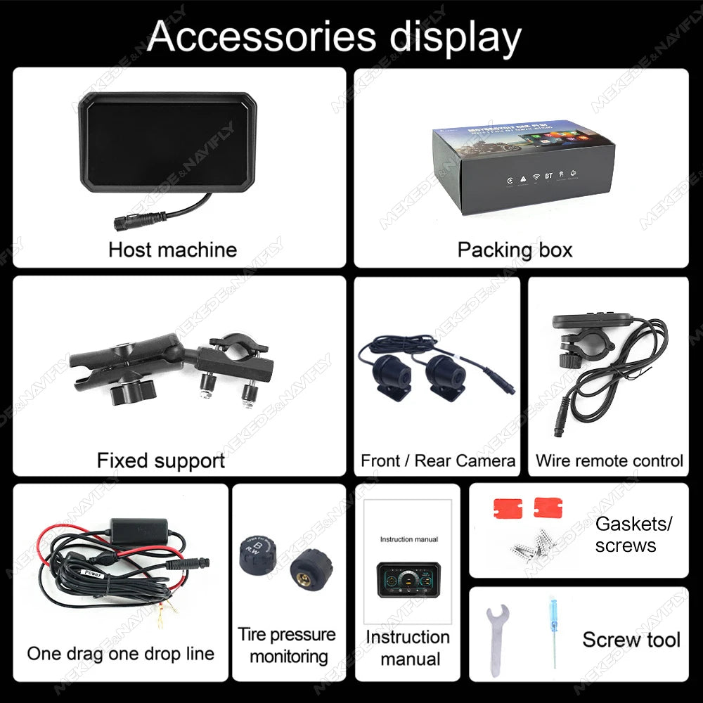 NAVIFANS 6 Inch Motorcycle GPS &ndash; IP67 Waterproof with Wireless Carplay and Android Auto