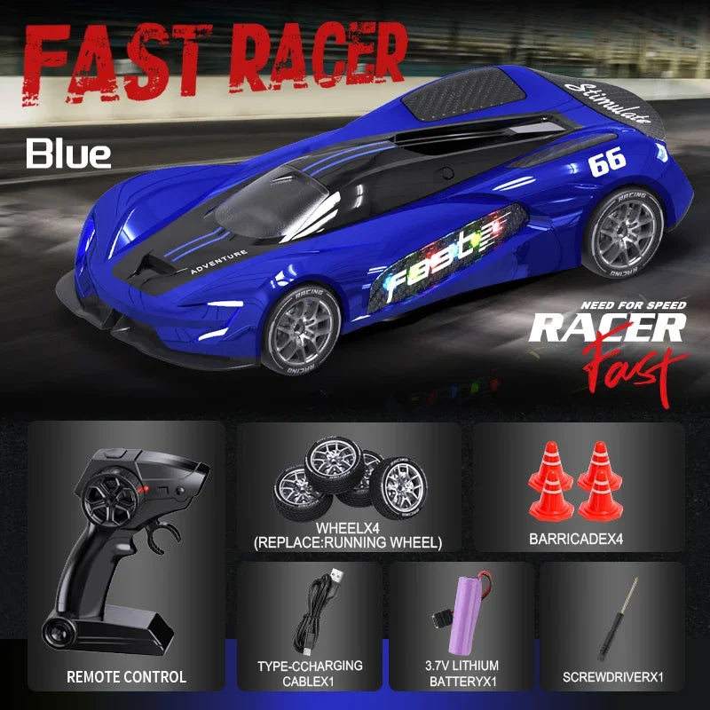 High Speed RC Drift Vehicle &ndash; 4WD Racing Car Gift For Boys Blue