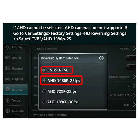 AHD 1080P CVBS Switchable Car Rear View Camera 180 Degree Fisheye Golden Lens Starlight Night Vision Waterproof Front Rear by InterCyprus Trading Ltd