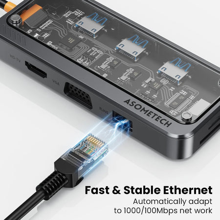 10-in-1 USB C Hub &ndash; High-Speed 4K Video Output