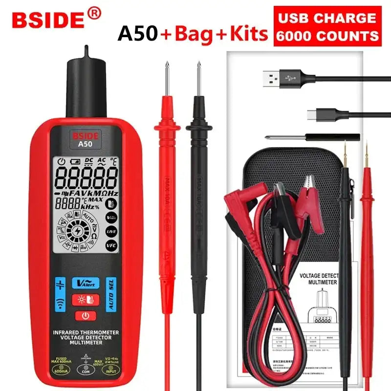 BSIDE A50 Infrared Thermometer Multimeter Rechargeable A50 Kits / CHINA