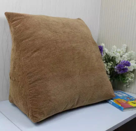 Ergonomic Triangle Backrest Pillow for Bed and Sofa brown / M