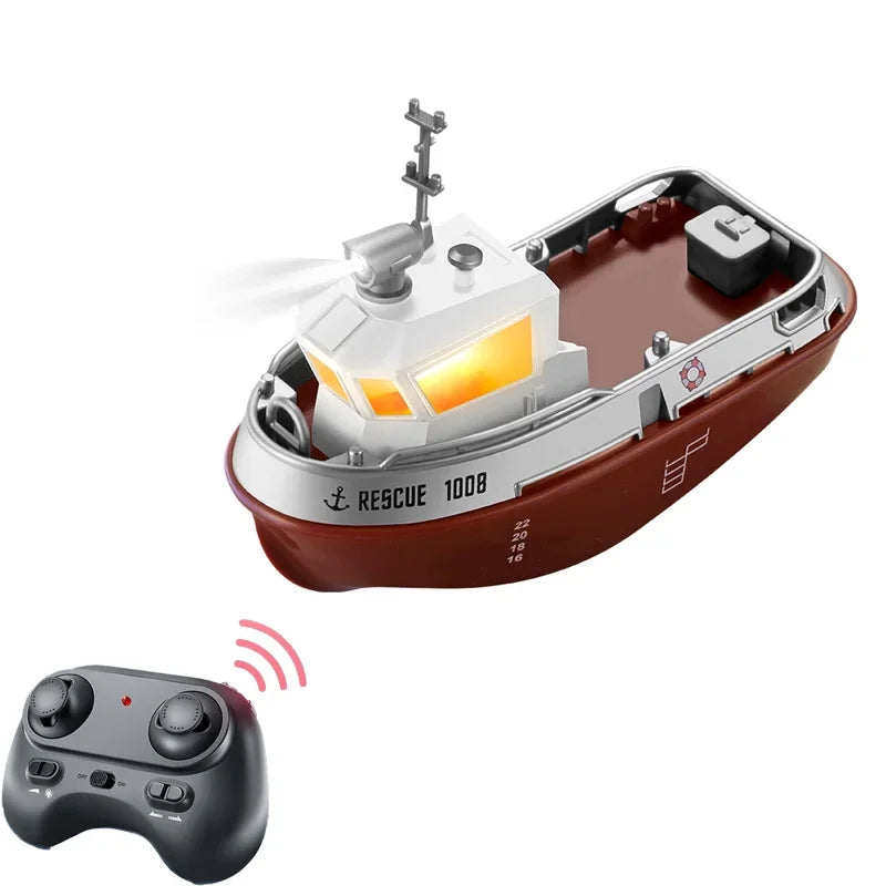 S820 RC Tugboat &ndash; Compact Size Remote Control Boat Mini WHITE