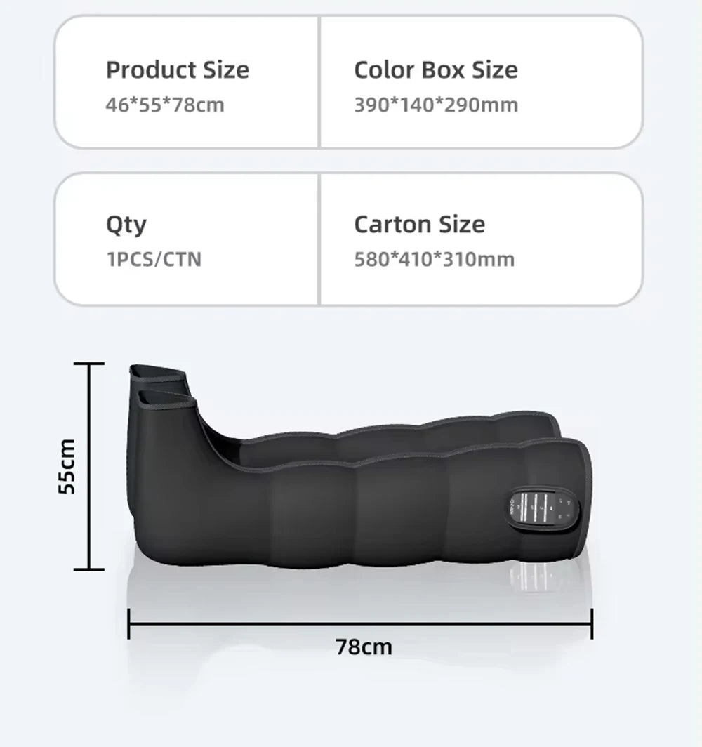 Air Compression Leg Massage Boots &ndash; Rechargeable Battery