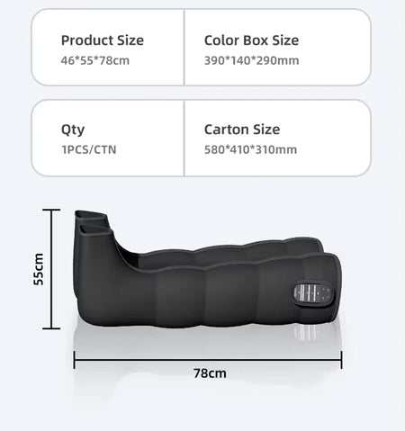 Air Compression Leg Massage Boots &ndash; Rechargeable Battery