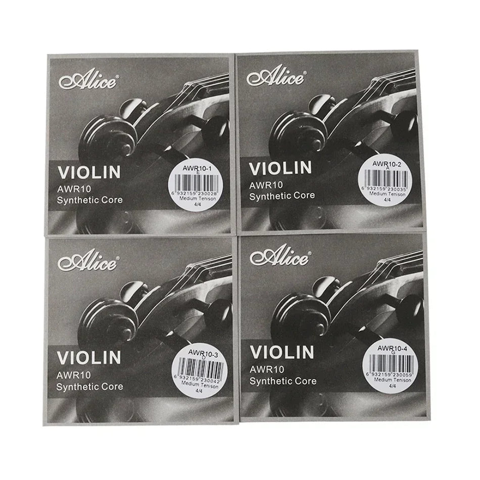 Alice Violin Strings AWR10 &ndash; Medium Tension Silver Winding