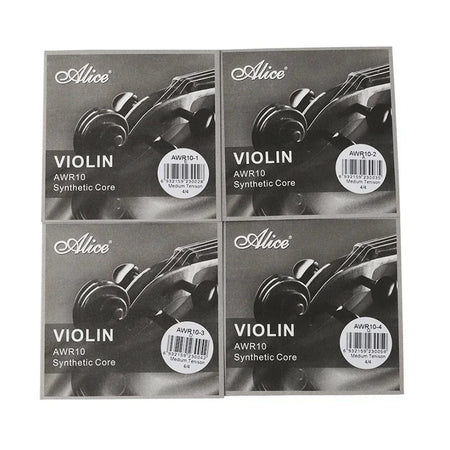 Alice Violin Strings AWR10 &ndash; Medium Tension Silver Winding