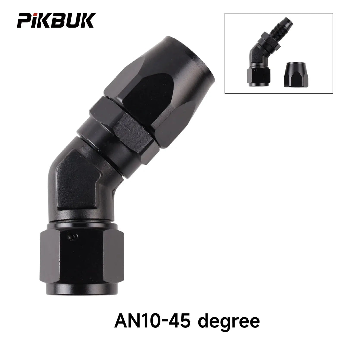 PIKBUK Aluminum AN4 6 8 10 12 Forged Type Swivel Hose End Fitting Adapter Oil Cooler Fuel Line Straight 45 90 Degree by InterCyprus Trading Ltd