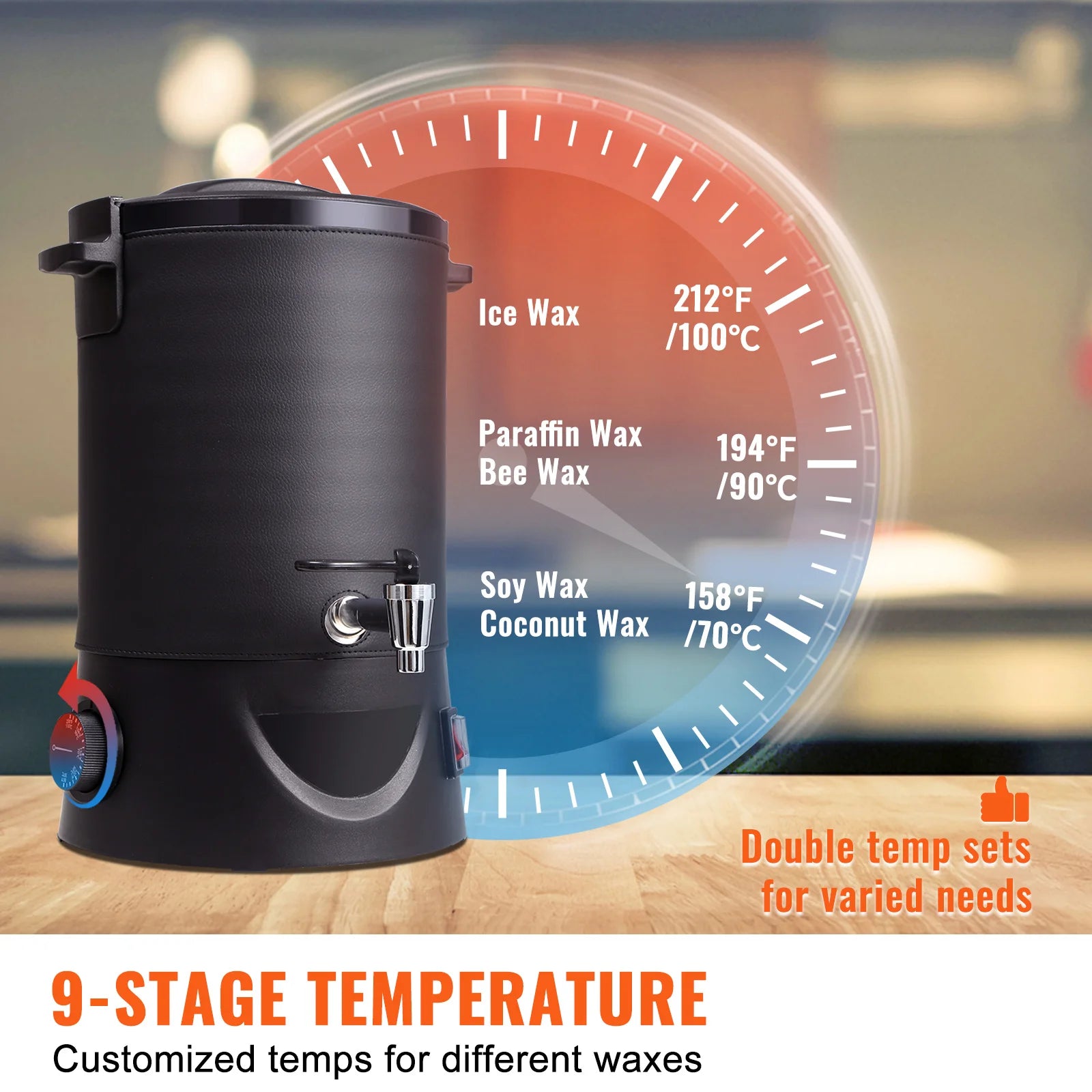 SucceBuy Wax Melter 6.5L/10L &ndash; 9-Level Temperature Control