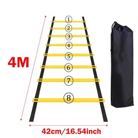 Garvonti Soccer Speed Training Set with Agility Ladder and Cones Only 1pc 4M ladder