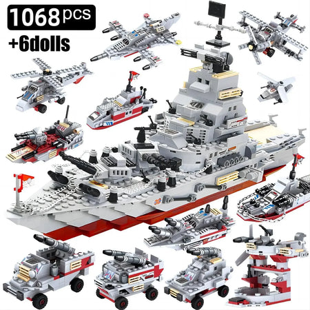 Navy War Chariot Ship Assembly Kit &ndash; Compatible With Lego 41020 nobox