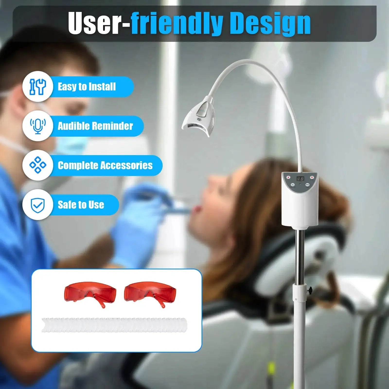 Teeth Whitening Machine With 4 LED Blue Lights &ndash; Home Use