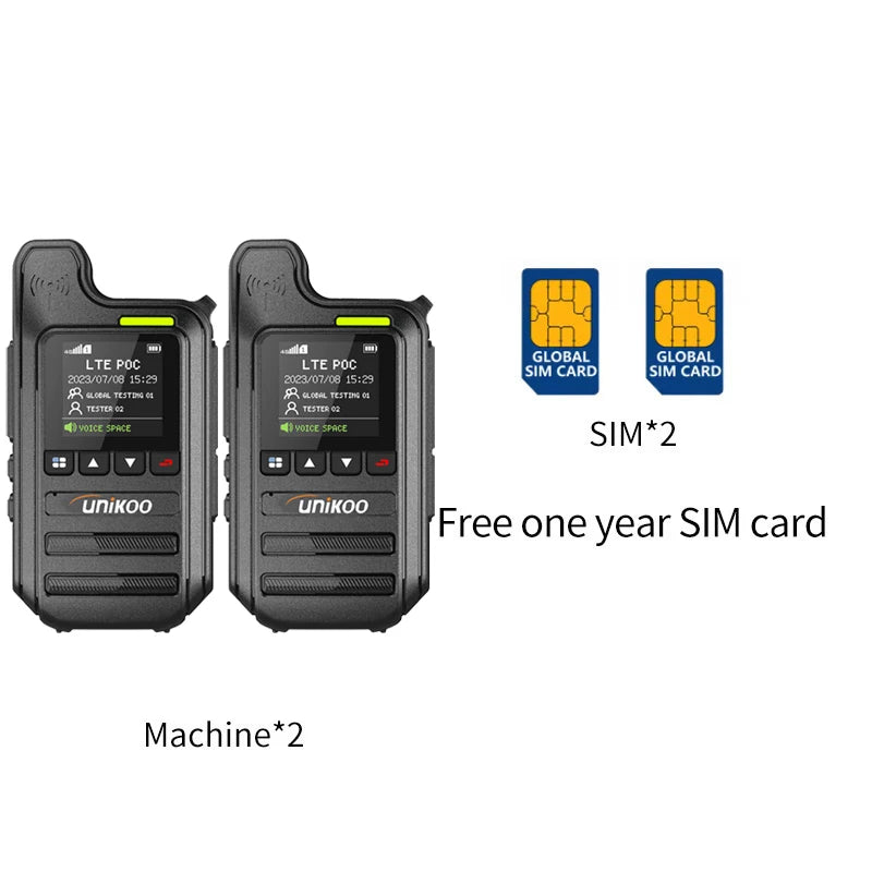 Unikoo PN335 POC Walkie Talkie &ndash; Long Range 5000km Communication 2PCS / US Plug