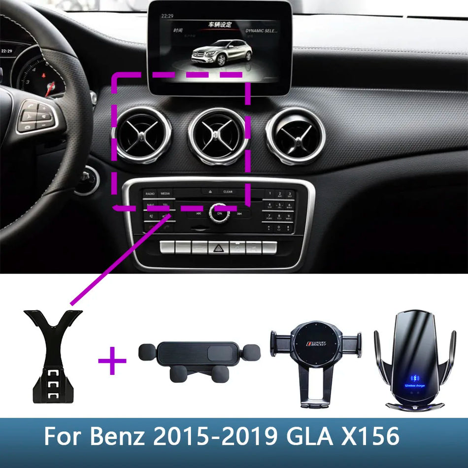 Mercedes GLA X156 CLA C117 Belaidis Įkrovimas Telefono Laikiklis