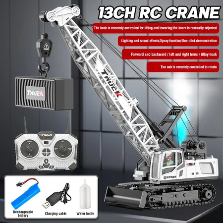 Laege Rc Truck 15Ch &ndash; Remote Control Alloy Arm Crane 36CM 13CH white