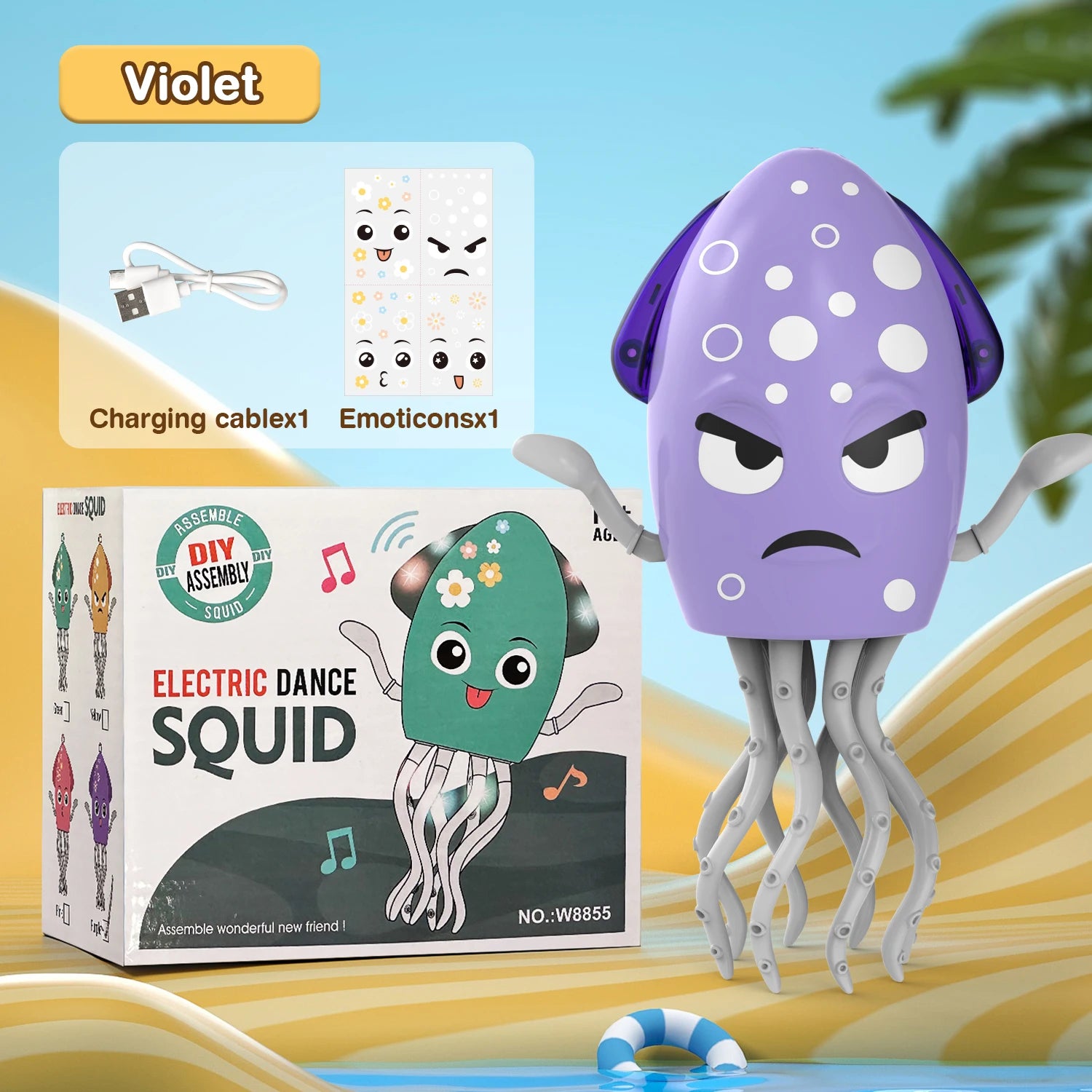 Funny Electric Crawling Octopus &ndash; Interactive Stress Relief Gift Violet / OneSize