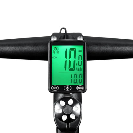 OFFBONDAGE Wireless Bicycle Computer &ndash; Touch Screen GPS Speedometer Green Backlight