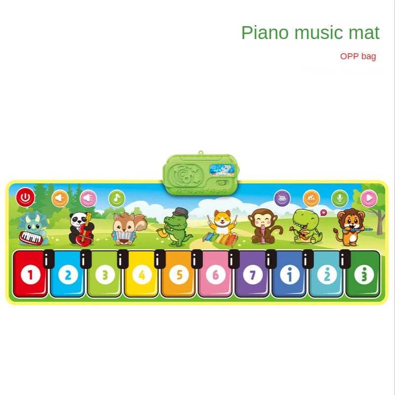Musical Piano Mat 110x36cm &ndash; Educational Toddler Dance Keyboard with 8 Instrument Sounds