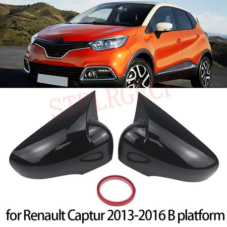 Rearview Side Wing Mirror Cover Cap Glossy Black Add-on M Style Shell for Renault Captur 2013 2014 2015 2016 B Platform by InterCyprus Trading Ltd