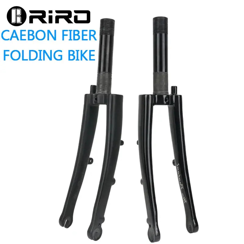 RIRO Carbon Fork for Brompton Bike Ultralight Folding Bicycle Fork 16 '' 1 3/8 1 1/4 355 Folding Bike Fork Fit Disc /C Brake by InterCyprus Trading Ltd