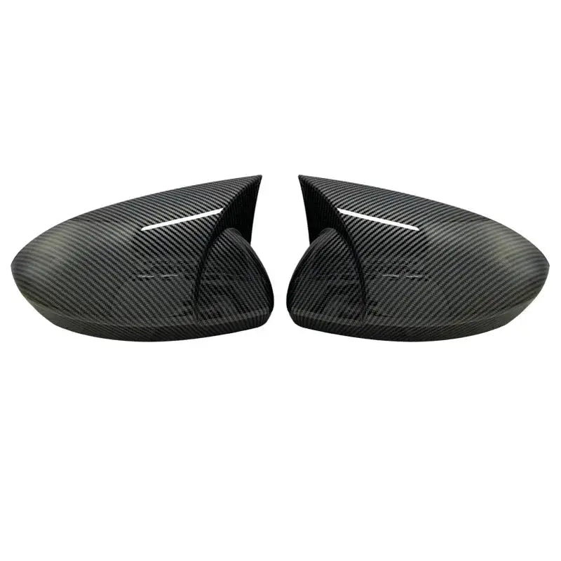 New Bat Style High Quality Abs Plastic 2 Pieces Mirror Covers Caps RearView Case Gloss Black For Renault Megane 4 2016 - 2019 by InterCyprus Trading Ltd