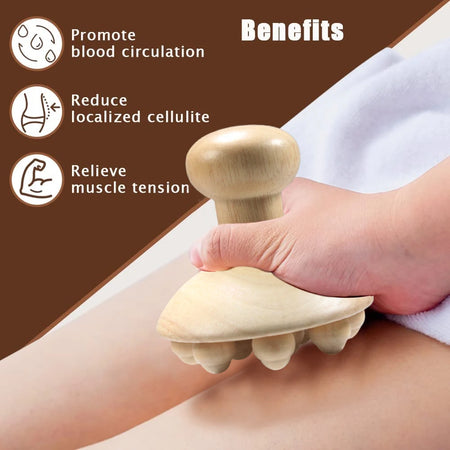 Wood Therapy Mushroom Massage Tool &ndash; Natural Anti-Cellulite Solution
