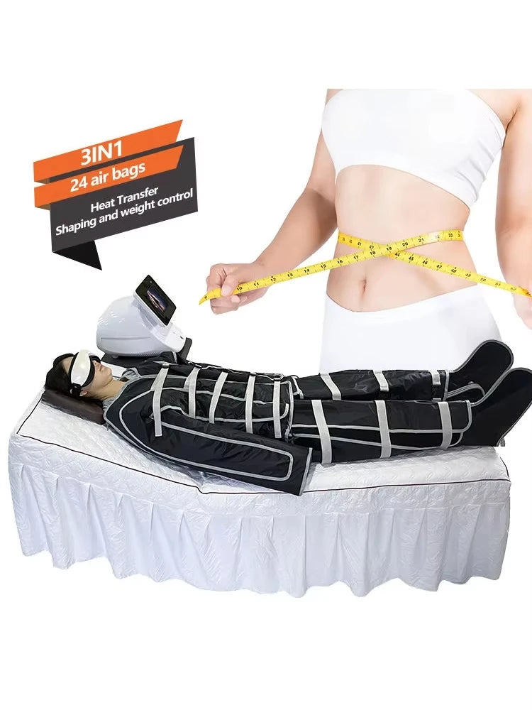 Přenosný 3v1 stroj pro lymfatickou drenáž s pressoterapií