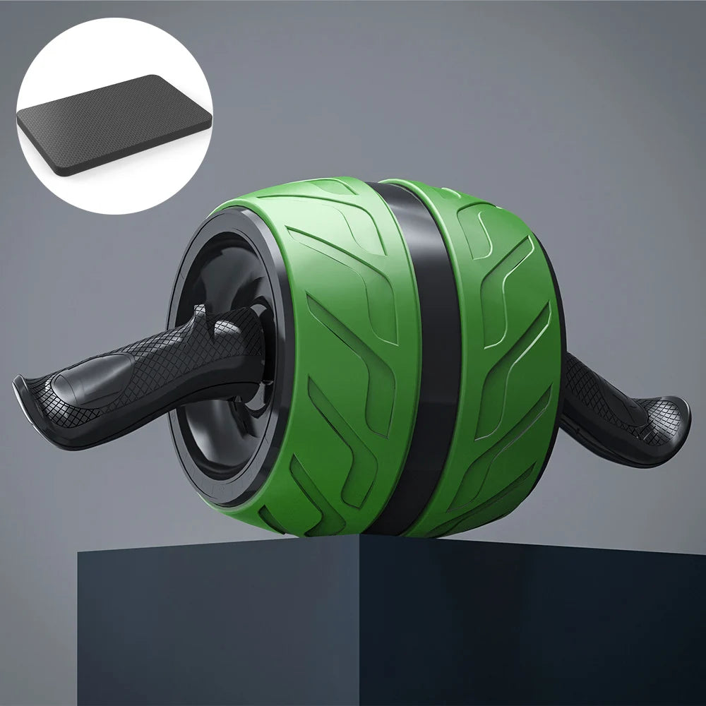 Rebound Ab Roller Belly Wheel - Knee Mat Included Comfort Green