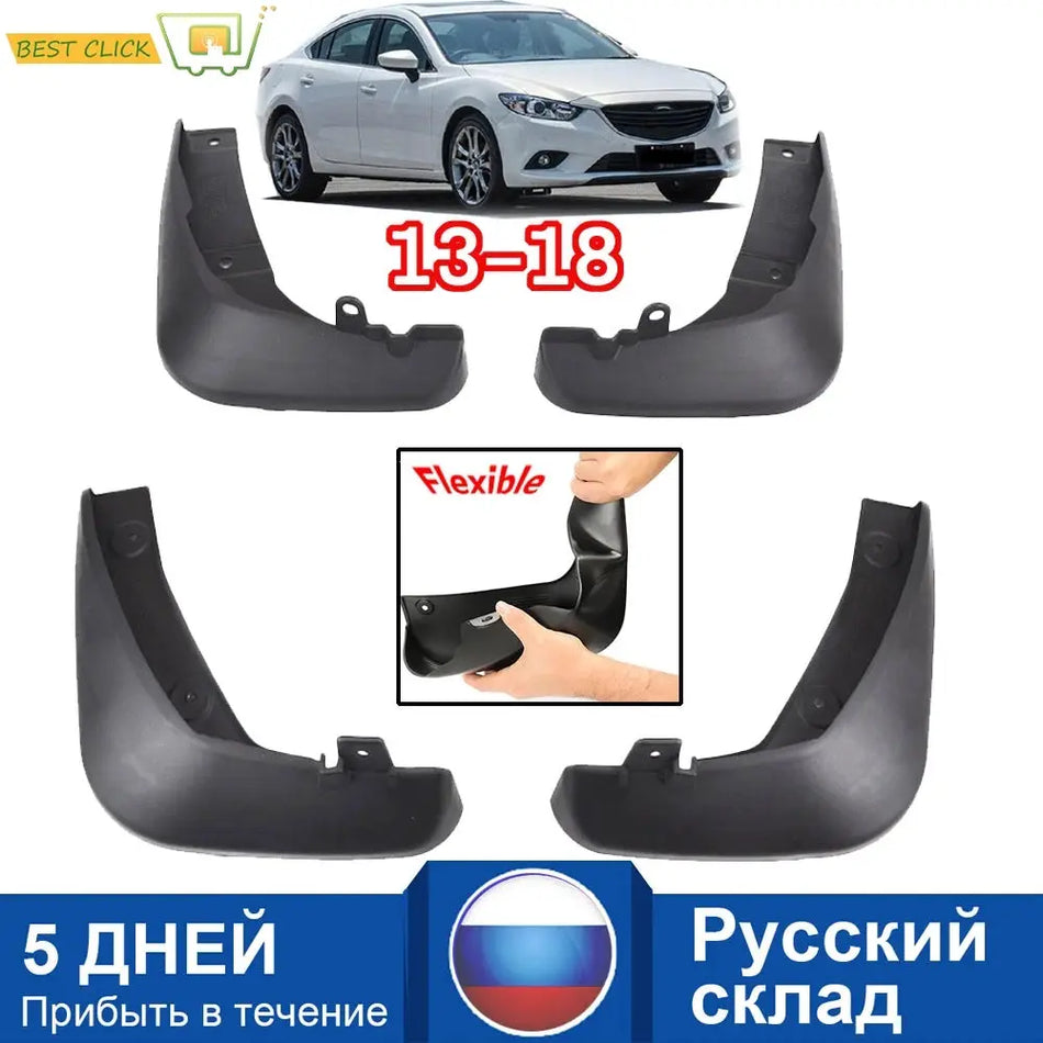 Front Rear Car Mud Flaps For Mazda 6 GJ GL Atenza 2013-2018 2019 Mudflaps Splash Guards Mud Flap Mudguard Fender Car Accessories by InterCyprus Trading Ltd
