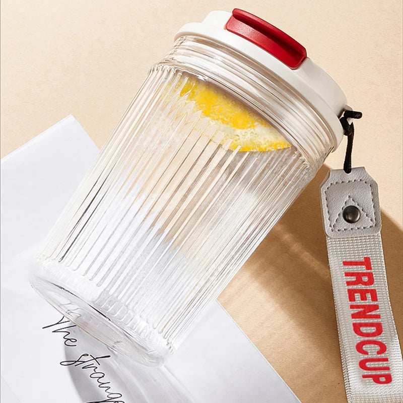 High Borosilicate Glass Portable Water Cup &ndash; Heat Resistant