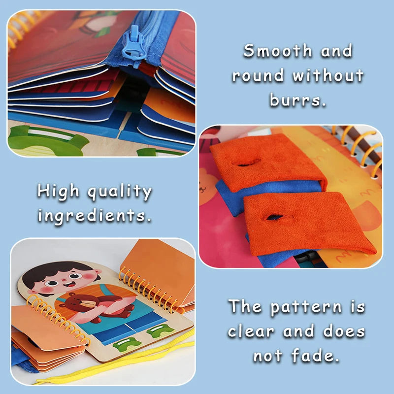 Kids Busy Book Montessori Toys &ndash; Fine Motor Skills Training