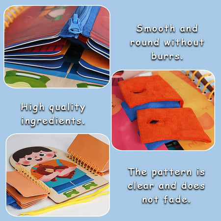 Kids Busy Book Montessori Toys &ndash; Fine Motor Skills Training