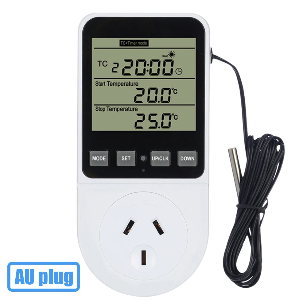 Temperature Controller Socket &ndash; Digital Thermostat Control AU Plug No Backlight