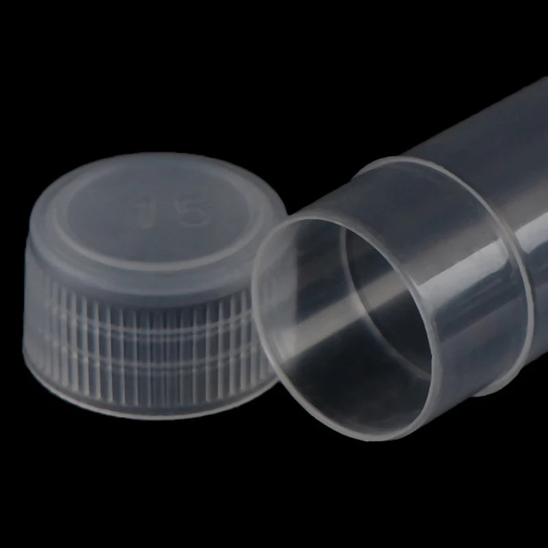 100Pcs 5ml Plastic Test Tubes &ndash; Leak-Proof Screw Cap Design