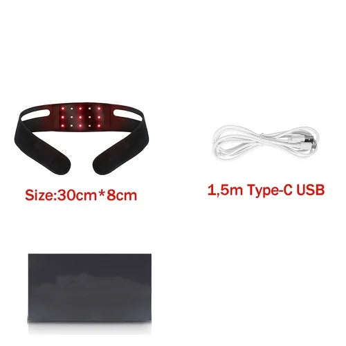 Red Infrared LED Light Pad - Pain Relief and Slimming Chin Belt With Box
