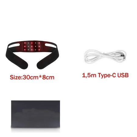 Red Infrared LED Light Pad - Pain Relief and Slimming Chin Belt With Box