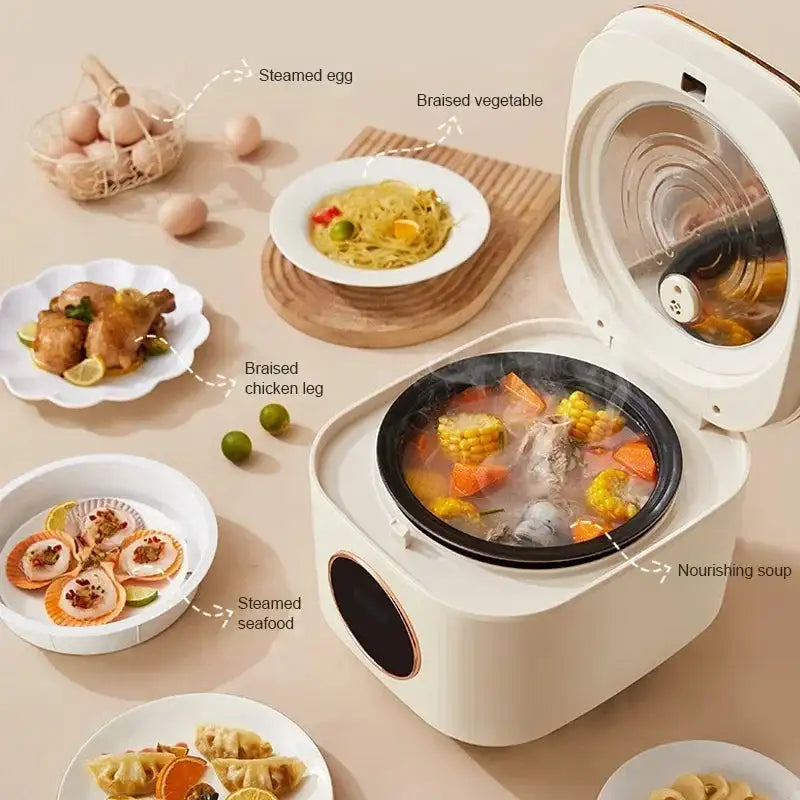 Smart Mini Rice Cooker 5L Multifunction Portable Nonstick