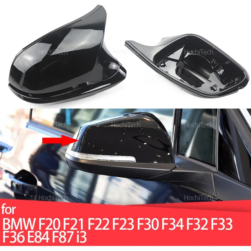 Cubiertas de espejo lateral con negro brillante para BMW X1 2 3 4 Serie F20 F32