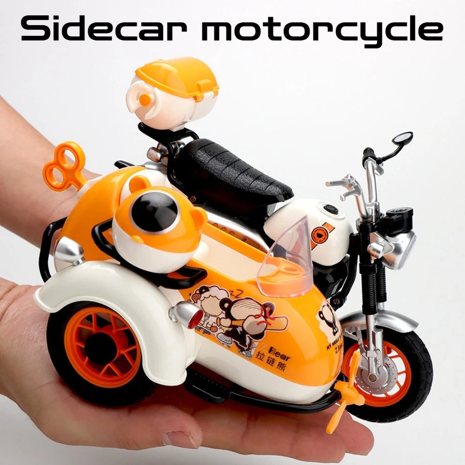 Sakausējuma Sidecar motocikla metāla modeļa ar priekšējo stūri, aizmugurējo piekari
