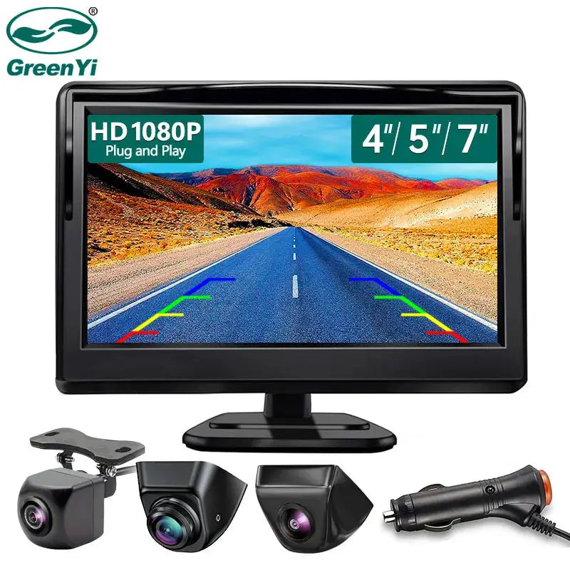 1080P AHD IPS Car Rear View Camera With Night Vision And 170 Degree Wide Angle Reverse System 4.3 5 7 Inch by InterCyprus Trading Ltd