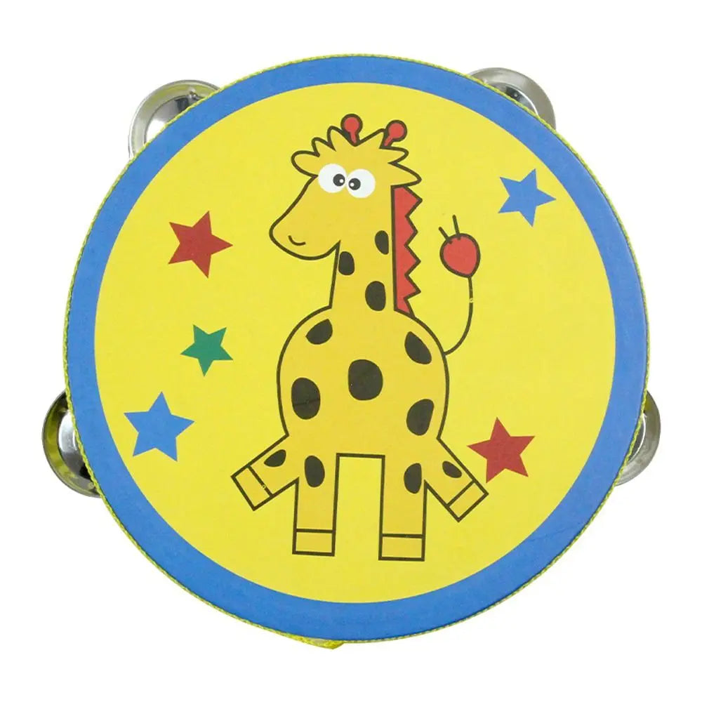 6 Inches Children Hand Drum - Cartoon Pattern Learning Toy Style 1