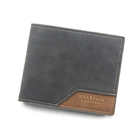 Personalised Classic Short Wallet with Coin Pocket for Men Black1