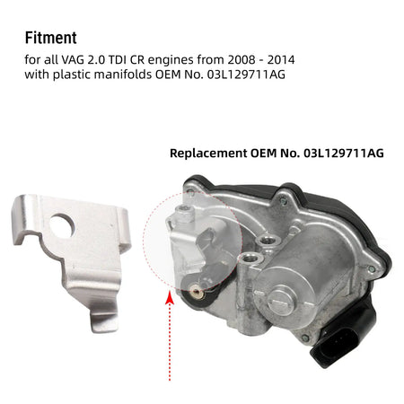 PIKBUK P2015 REPAIR KIT FIT FOR VW AUDI SEAT SKODA 2.0 TDI CR ENGINES WITH BLACK PLASTIC MANIFOLD by InterCyprus Trading Ltd