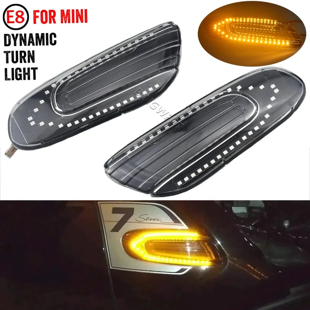 For BMW Mini Cooper F55 F56 F57 2014-2017 LED Dynamic Side Marker Turn Signal Indicator Repeater Light Sequential Blinker Lamp by InterCyprus Trading Ltd
